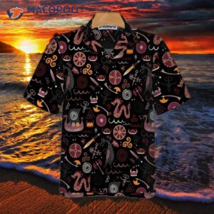 viking patterned hawaiian shirt funny viking style shirt for and 1