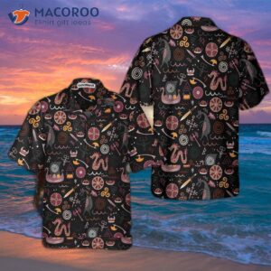 viking patterned hawaiian shirt funny viking style shirt for and 3