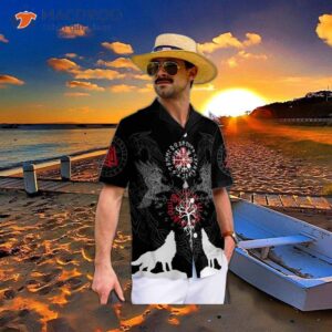 viking raven and wolf hawaiian shirt short sleeve shirt 5