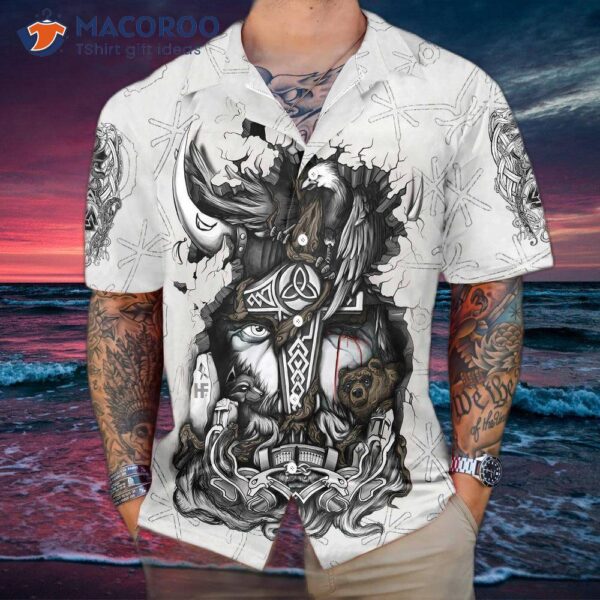 Viking Tattoo Hawaiian Shirt, Odin Shirt For And