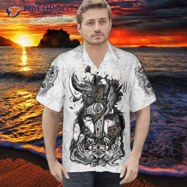 Viking Tattoo Hawaiian Shirt, Odin Shirt For And