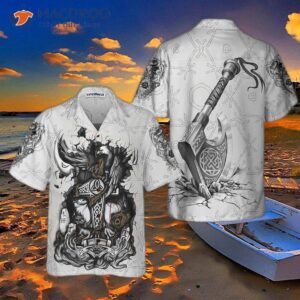 viking tattoo hawaiian shirt odin shirt for and 2