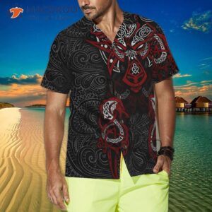 viking tattooed dragon hawaiian shirt 2