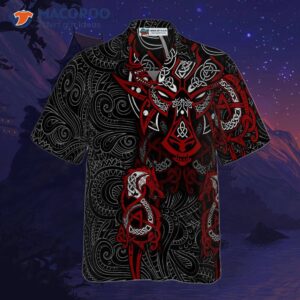 viking tattooed dragon hawaiian shirt 3