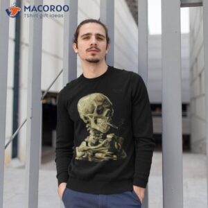 vincent van gogh skull with cigarette skeleton anti smoking shirt sweatshirt 1