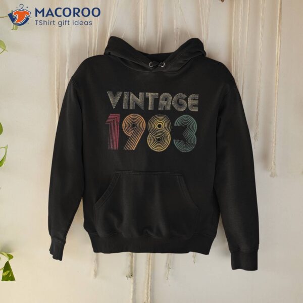Vintage 1983 40th Birthday Gift Retro Shirt 40 Years Old