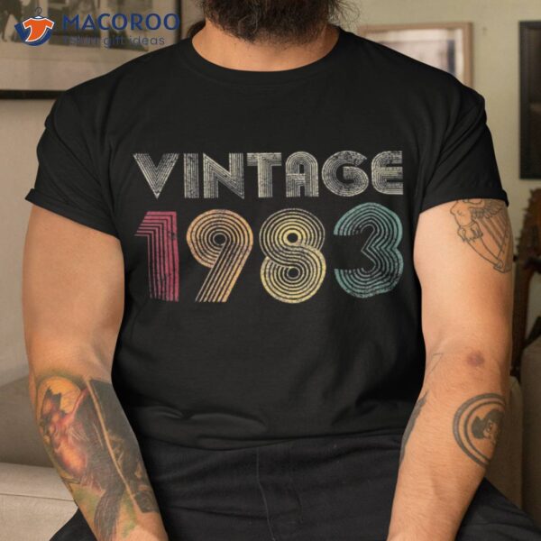 Vintage 1983 40th Birthday Gift Retro Shirt 40 Years Old