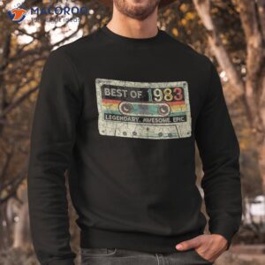 vintage 1983 limited edition cassette tape 40th birthday shirt sweatshirt