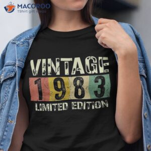 vintage 40 birthday decorations 40th bday 1983 shirt tshirt