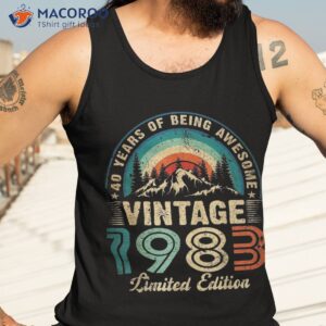 vintage 40th birthday funny 1983 40 years old shirt tank top 3