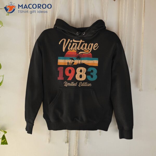 Vintage 40th Birthday Shirt 1983 40 Years Old