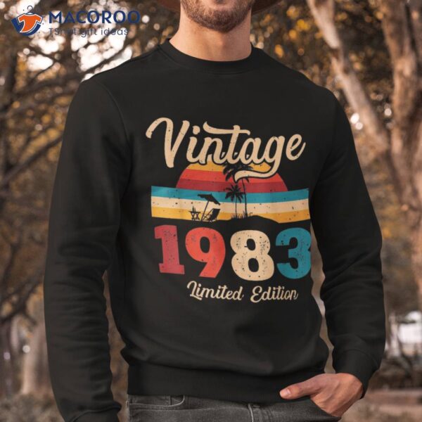 Vintage 40th Birthday Shirt 1983 40 Years Old