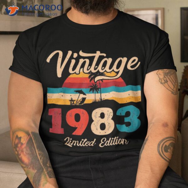 Vintage 40th Birthday Shirt 1983 40 Years Old