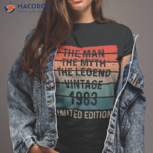 Vintage 40th Birthday Shirt Legend Man 1983 40 Years Old