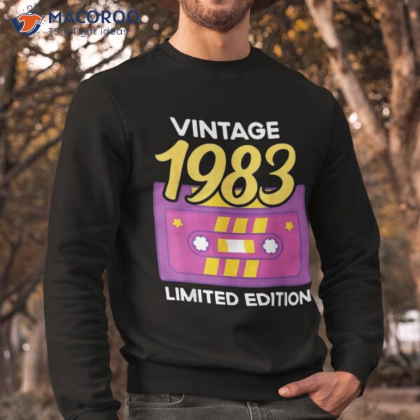 Vintage 40th Birthday Tee Retro 1983 Edition Cassette Tape Shirt