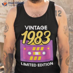 vintage 40th birthday tee retro 1983 edition cassette tape shirt tank top