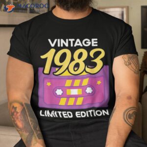 Vintage 40th Birthday Tee Retro 1983 Edition Cassette Tape Shirt