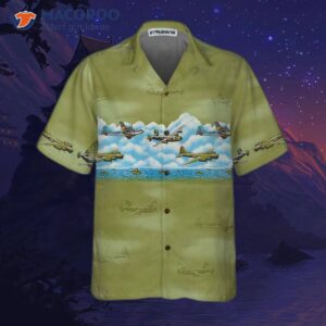 vintage aircraft camo pattern hawaiian shirt military aviation shirt for 2
