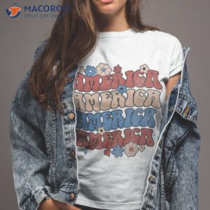 Vintage American Groovy 4th Of July America Patriotic Usa Shirt