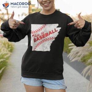 vintage arkansas this is baseball with laces t shirt sweatshirt