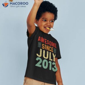 vintage awesome since july 2013 10th birthday shirt tshirt 3