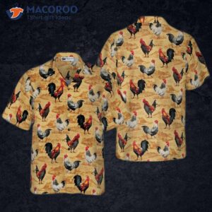 vintage chicken farm shirt for s hawaiian 0