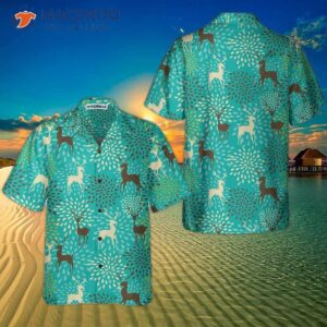 vintage christmas reindeer seamless pattern hawaiian shirt unique gift for 2