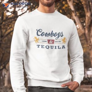vintage cowboys and tequila western funny drinking shirt sweatshirt