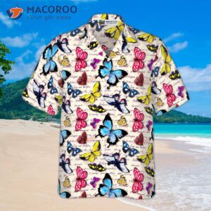 vintage exotic hawaiian butterfly shirt 3