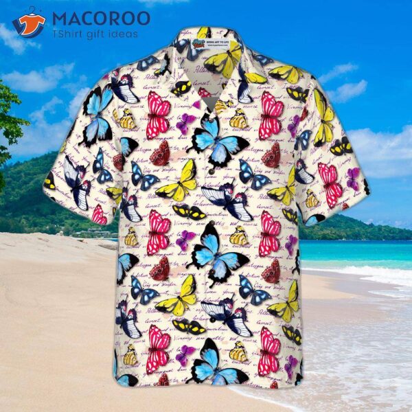 Vintage Exotic Hawaiian Butterfly Shirt