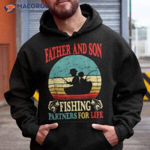 vintage father son fishing partners for life dad matching shirt hoodie