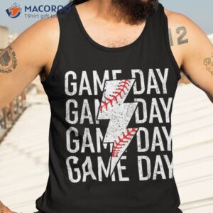 vintage game day fathers lightning bolt baseball sport shirt tank top 3