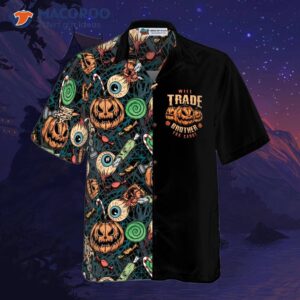 vintage halloween scary pumpkin hawaiian shirt 3
