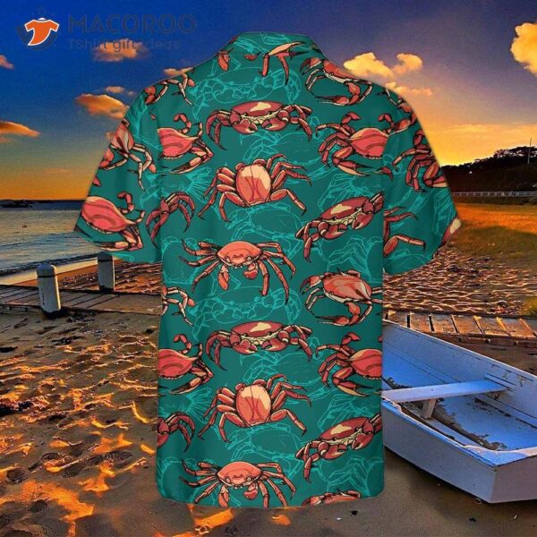 Vintage Hand-drawn Crab Hawaiian Shirt, Button-down Shirt For And , King Gift