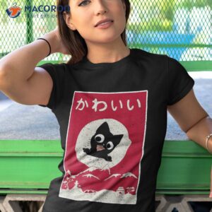 Vintage Kawaii Cat Anime Japanese Gift Girls Boys Teenager Shirt