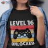 Vintage Level 16 Unlocked 16th Birthday Anniversary Shirt