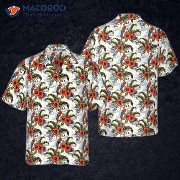 Vintage Macaw Parrot Island Hawaiian Shirt