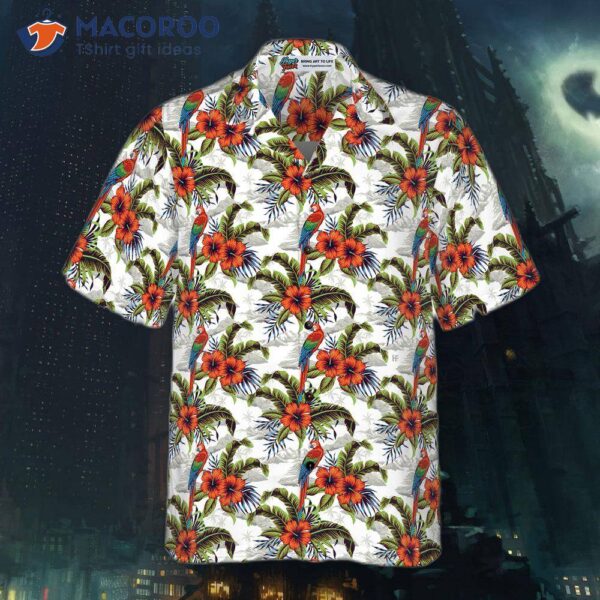 Vintage Macaw Parrot Island Hawaiian Shirt