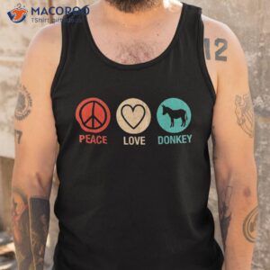 vintage peace love donkey heart graphic lovers shirt tank top