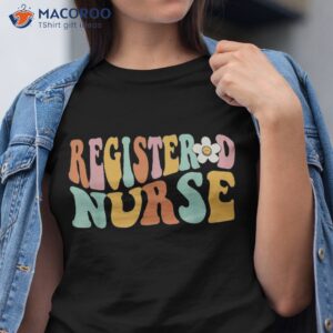 vintage retro groovy registered nurse rn nursing day shirt tshirt
