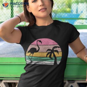 vintage retro pink flamingo 80s miami shirt tshirt 1