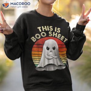 vintage retro this is boo sheet halloween pumpkin ghost shirt sweatshirt 2