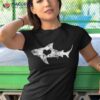 Vintage Shark Silhouette Hammerhead Tiger Heart Shirt