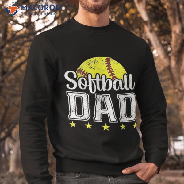 Vintage Softball Dad Funny Father’s Day Shirt