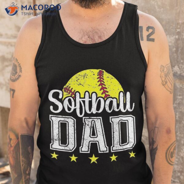 Vintage Softball Dad Funny Father’s Day Shirt