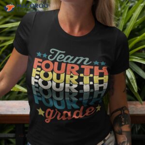 Vintage Team 4th Fourth Grade Back To School Teacher Kids Shirt