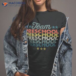 Vintage Team Preschool Back To School Teacher Kids Shirt