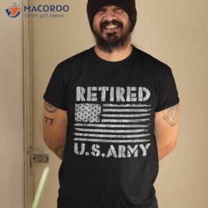 Vintage Usa Flag Family Hero Proud Retired U.s Army Veteran Shirt