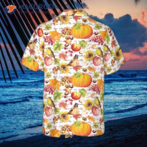 Vintage Watercolor Thanksgiving-design Hawaiian Shirt