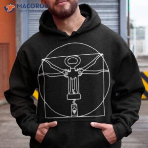 Vitruvian Man Wine Cork Screw Leonardo Da Vinci Shirt